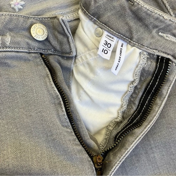 LOFT Flower Daisy Embroidered Jeans Grey White Curvy Skinny Ankle Spring 10/30 - Picture 10 of 16